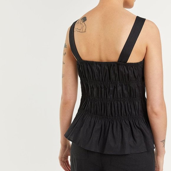 Reitmans Black Linen top M - Picture 2 of 7